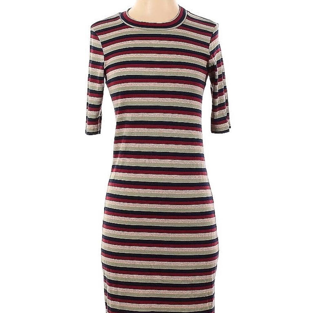 Striped Cotton Ribbed Dress from Anthropologie